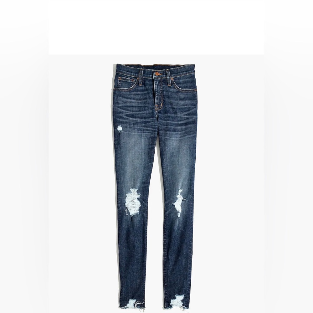 Madewell Skinny Highrise Distressed Jeans